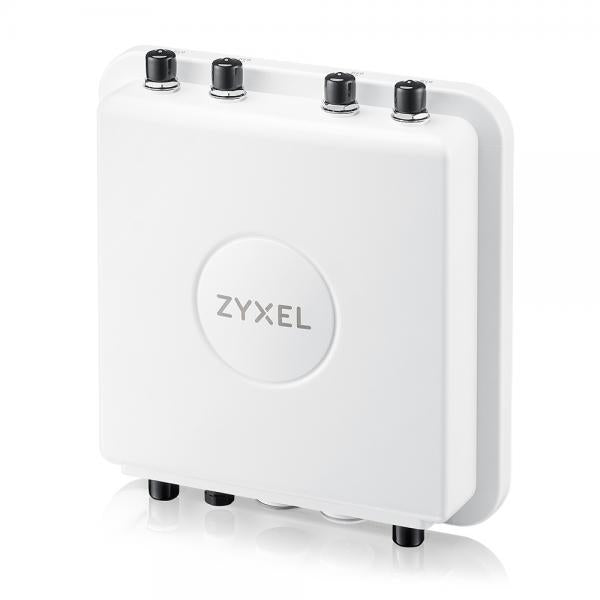 Zyxel WAX655E 4800 Mbit/s Bianco Supporto Power over Ethernet [PoE] (Zyxel WAX655D-E AX5400 2x2+4x4 MU-MIMO Incl 1 year Nebula Pro 6 x N-Type Connectors Outdoor IP67 PoE+ [802.3at] Standalone/Controller/Nebula Cloud Managed Excludes Power Injector)Zy...