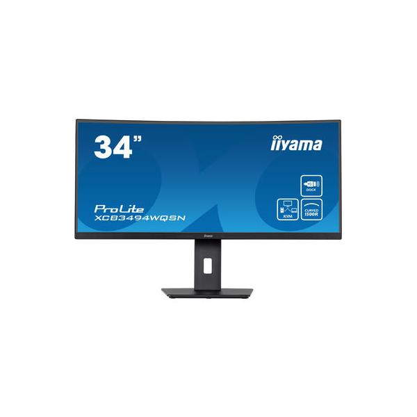 Iiyama ProLite XCB3494WQSN-B5 LED display 86,4 cm [34] 3440 x 1440 Pixel UltraWide Quad HD Nero (XCB3494WQSN-B5 86.4CM 34IN IPS - 3440X1440 300CD HDMI DP)Iiyama4948570121410XCB3494WQSN-B5