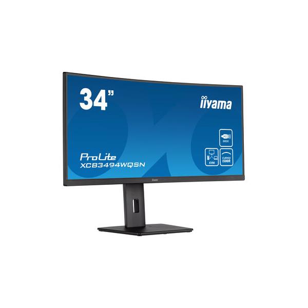 Iiyama ProLite XCB3494WQSN-B5 LED display 86,4 cm [34] 3440 x 1440 Pixel UltraWide Quad HD Nero (XCB3494WQSN-B5 86.4CM 34IN IPS - 3440X1440 300CD HDMI DP)Iiyama4948570121410XCB3494WQSN-B5