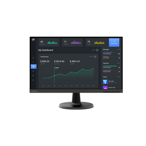 Lenovo C24-40 Monitor (THINKVISION C24-40 23.8IN - 1920X1080 16:9 7MS 3000:1 HDMI/V)Lenovo019680237592463DCKAT6UK