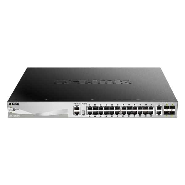 D-Link DGS-3130-30PS/E switch di rete Gestito L3 Gigabit Ethernet [10/100/1000] Supporto Power over Ethernet [PoE] Grigio (D-LINK SWITCH DGS 3130-30PS 30 PORT,2x10G 4x10G SFP+ POE+ 370W)D-link0790069469947DGS-3130-30PS/E