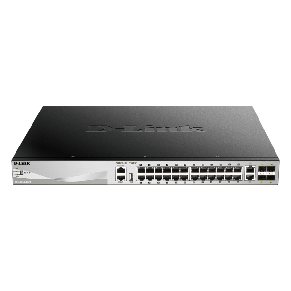 D-Link DGS-3130-30PS/E switch di rete Gestito L3 Gigabit Ethernet [10/100/1000] Supporto Power over Ethernet [PoE] Grigio (D-LINK SWITCH DGS 3130-30PS 30 PORT,2x10G 4x10G SFP+ POE+ 370W)D-link0790069469947DGS-3130-30PS/E