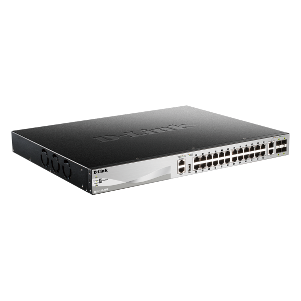 D-Link DGS-3130-30PS/E switch di rete Gestito L3 Gigabit Ethernet [10/100/1000] Supporto Power over Ethernet [PoE] Grigio (D-LINK SWITCH DGS 3130-30PS 30 PORT,2x10G 4x10G SFP+ POE+ 370W)D-link0790069469947DGS-3130-30PS/E