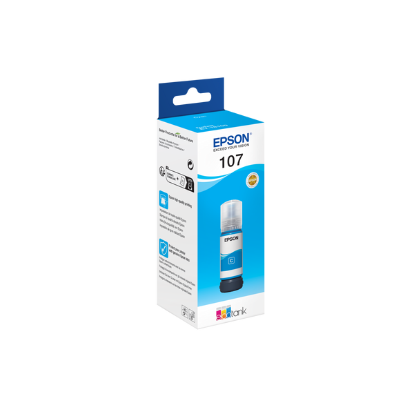 Epson 107 cartuccia d'inchiostro 1 pz Originale Ciano (Epson EcoTank 107 - cyan - original -)EpsonC13T09B240