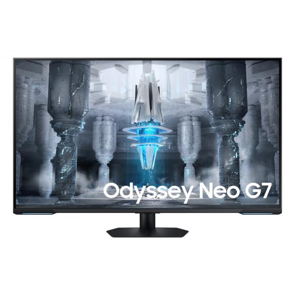 Samsung S43CG700NU LED display 109,2 cm [43] 3840 x 2160 Pixel 4K Ultra HD Bianco (Samsung Odyssey Neo G7 S43CG700NU - G70NC Series - QLED monitor - Smart - gaming - 43 - 3840 x 2160 4K @ 144 Hz - VA - 400 cd/m? - 4250:1 - DisplayHDR 600 - 1 ms - 2xH...