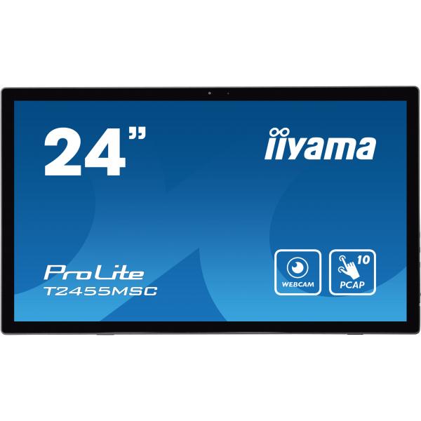 Iiyama T2455MSC-B1 Monitor PC 61 cm [24] 1920 x 1080 Pixel Full HD LED Touch screen Nero (24 PROLITE T2455MSC-B1 Multi-Touch Monitor - 24 Black LED Touchscreen Monitor Full HD DisplayPort USB and HDMI)Iiyama4948570118960T2455MSC-B1