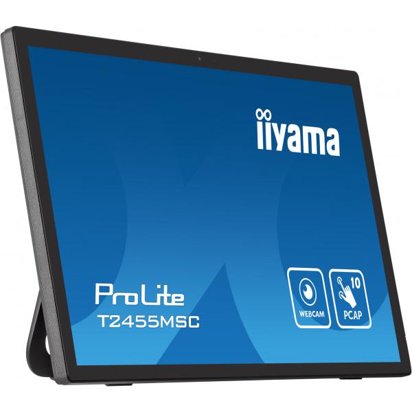 Iiyama T2455MSC-B1 visualizzatore di messaggi Pannello piatto per segnaletica digitale 61 cm [24] LED 400 cd/m Full HD Nero Touch screen (iiyama ProLite T2455MSC-B1 - Monitor a LED - 24 [23.8 visualizzabile] - touchscreen - 1920 x 1080 Full HD [1080p...