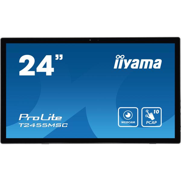 Iiyama T2455MSC-B1 visualizzatore di messaggi Pannello piatto per segnaletica digitale 61 cm [24] LED 400 cd/m Full HD Nero Touch screen (iiyama ProLite T2455MSC-B1 - Monitor a LED - 24 [23.8 visualizzabile] - touchscreen - 1920 x 1080 Full HD [1080p...