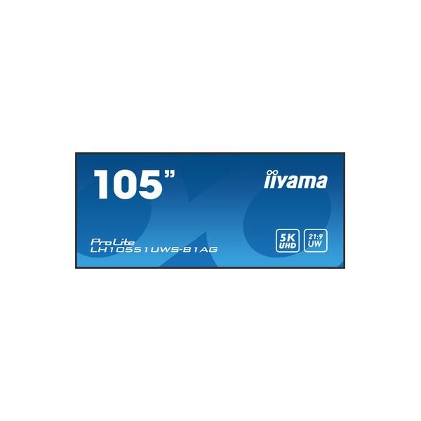 Iiyama LH10551UWS-B1AG visualizzatore di messaggi Pannello piatto per segnaletica digitale 2,66 m [104.7] LED 500 cd/m UltraWide Full HD Nero 24/7 (iiyama ProLite LH10551UWS-B1AG 105' IPS 21:9 5K Ultra-Wide Ultra-Large Format Display)Iiyama4948570121...