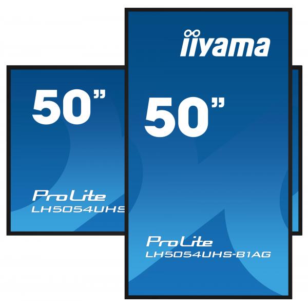 Iiyama LH5054UHS-B1AG visualizzatore di messaggi Pannello piatto per segnaletica digitale 125,7 cm [49.5] LCD Wi-Fi 500 cd/m 4K Ultra HD Nero Processore integrato Android 11 24/7 (Iiyama LH5054UHS-B1AG - 50 Categoria diagonale LH54 Series Display LCD...