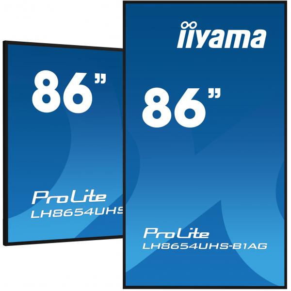Iiyama To Be Updated 2,17 m [85.6] LED Wi-Fi 4K Ultra HD Nero (Iiyama LH8654UHS-B1AG - 86 Categoria diagonale LH54 Series Display LCD retroilluminato a LED - segnaletica digitale interattiva - con lettore multimediale integrato nel SoC - 4K UHD [2160...