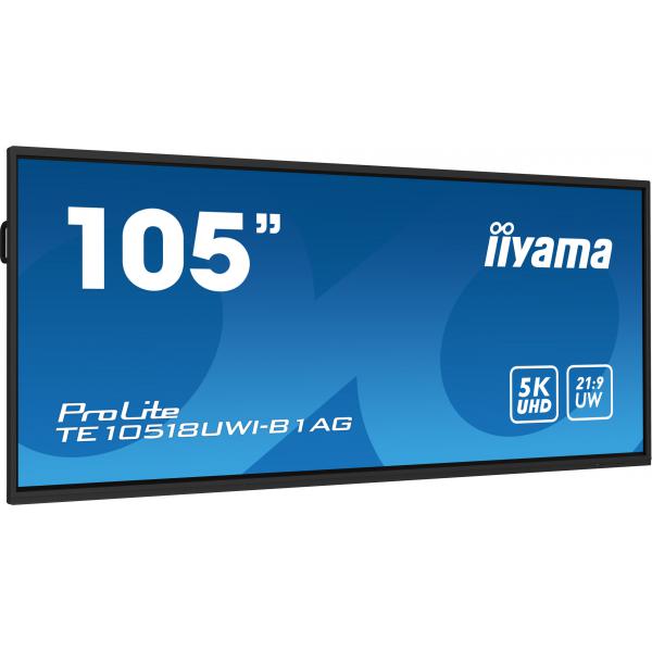 Iiyama TE10518UWI-B1AG visualizzatore di messaggi Pannello A digitale 2,67 m [105] LED Wi-Fi 450 cd/m 5K Ultra HD Nero Touch screen Processore integrato Android 24/7 (105 TE10518UWI-B1AG Interactive Display - 105 Black Interactive Display 5K UHD 450 ...