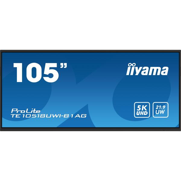 Iiyama TE10518UWI-B1AG visualizzatore di messaggi Pannello A digitale 2,67 m [105] LED Wi-Fi 450 cd/m 5K Ultra HD Nero Touch screen Processore integrato Android 24/7 (iiyama ProLite TE10518UWI-B1AG 105 Kl)Iiyama4948570122011TE10518UWI-B1AG