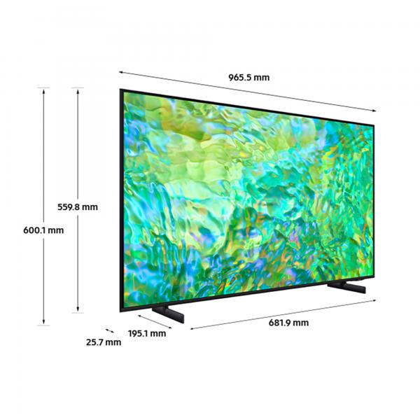 Samsung Series 8 UE43CU8000KXXU TV 109,2 cm [43] 4K Ultra HD Smart TV Wi-Fi (43 CU8000 Crystal UHD 4K HDR 2023 Smart TV - 43 HD Ready Smart LED TV 3840 x 2160 Black 3x HDMI and 2x USB VESA Wall Mount 200 x 200mm)Samsung8806094845891UE43CU8000KXXU