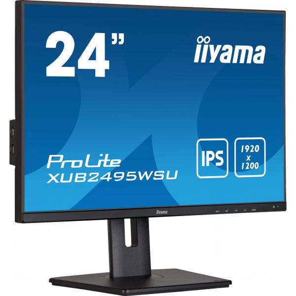 Iiyama ProLite XUB2495WSU-B5 Monitor PC 61,2 cm [24.1] 1920 x 1200 Pixel WUXGA LCD Nero (iiyama ProLite XUB2495WSU-B5 sk?rm - 2)Iiyama4948570121496XUB2495WSU-B5