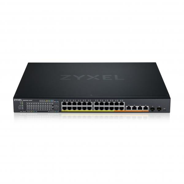 Zyxel XMG1930-30HP Gestito L3 2.5G Ethernet [100/1000/2500] Supporto Power over Ethernet [PoE] 1U Nero (Zyxel XMG1930 Series XMG1930-30HP - Switch - managed, NebulaFLEX cloud - L3 Lite - smart - 20 x 100/1000/2.5G [PoE+] + 4 x 100/1000/2.5G [PoE++] +...
