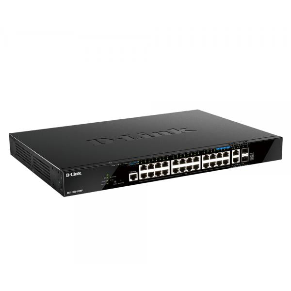 D-Link DGS-1520-28MP/E switch di rete Gestito L3 Gigabit Ethernet [10/100/1000] Supporto Power over Ethernet [PoE] 1U Nero (28-P SMART MANAGED POE+ SWITCH)D-link0790069472008DGS-1520-28MP/E