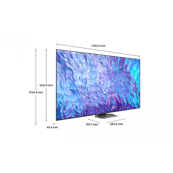 Samsung QE98Q80CATXXU TV 2,49 m [98] 4K Ultra HD Smart TV Wi-Fi Argento (98 INCH QLED Powered by Qauntum Dot Q HDR+ Neural Quantum Processor 4K OTS Lite Direct Full Array Dolby Atmos Boundless Screen Wide View)Samsung8806094959857QE98Q80CATXXU