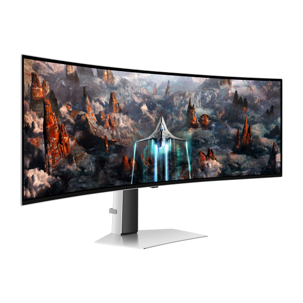 Samsung Monitor Gaming Odyssey OLED G9 - G93SC da 49'' Dual QHD Curvo (34Suxen Computer Monitor - 124.5 Cm [49] 5120 X 1440 - Pixels Dqhd Oled Silver - Warranty: 12M)SamsungLS49CG934SUXEN