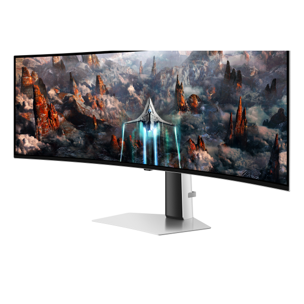 Samsung Monitor Gaming Odyssey OLED G9 - G93SC da 49'' Dual QHD Curvo (34Suxen Computer Monitor - 124.5 Cm [49] 5120 X 1440 - Pixels Dqhd Oled Silver - Warranty: 12M)SamsungLS49CG934SUXEN