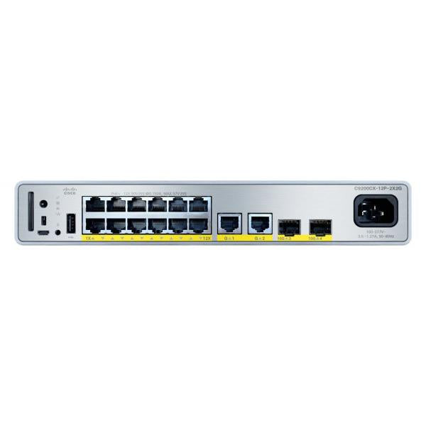 Cisco C9200CX-12P-2XGH-E switch di rete Gestito Gigabit Ethernet [10/100/1000] Supporto Power over Ethernet [PoE] (CATALYST 9000 COMPACT SWITCH - 12-PORT POE+ 240W HVDC ESS)Cisco0889728448277C9200CX-12P-2XGH-E