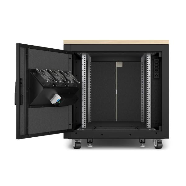 APC AR4012A rack 12U Rack indipendenti Nero, Colore acero (APC NetShelter - Rack [verticale] - insonorizzato - AC 100-230 V - acero - 12U - 19 - per P/N: SMTL1500RMI3UC, SRT2200RMXLAUS, SRTL3KRM1UC, SRTL3KRM1UNC, SRYL20K20RMXLT)ApcAR4012A