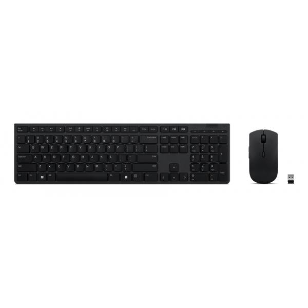 Lenovo 4X31K03963 tastiera Mouse incluso Ufficio RF senza fili + Bluetooth Svizzere Grigio (Lenovo Wireless Slim Keyboard & Mouse, Swiss FR/DE. WARRANTY: 1YR CCR)Lenovo4X31K03963