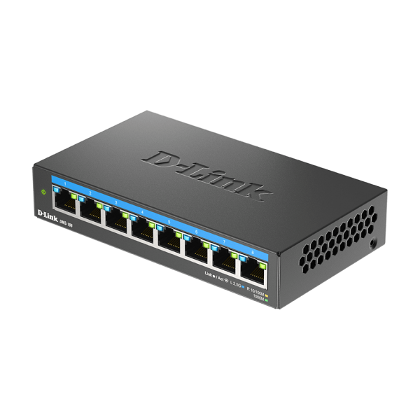 D-Link DMS-108 Non gestito L2 2.5G Ethernet [100/1000/2500] Nero (8-PORT MULTI-GB UNM. SWITCH 8X)D-linkDMS-108/E