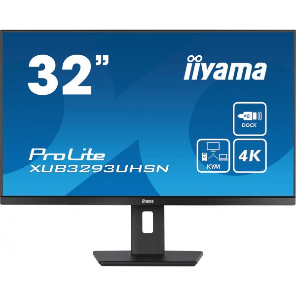 Iiyama ProLite XUB3293UHSN-B5 Monitor PC 80 cm [31.5] 3840 x 2160 Pixel 4K Ultra HD LCD Nero (iiyama ProLite XUB3293UHSN-B5 - Monitor a LED - 32 [31.5 visualizzabile] - 3840 x 2160 4K @ 60 Hz - IPS - 350 cd/m? - 1000:1 - 4 ms - HDMI, DisplayPort, USB...