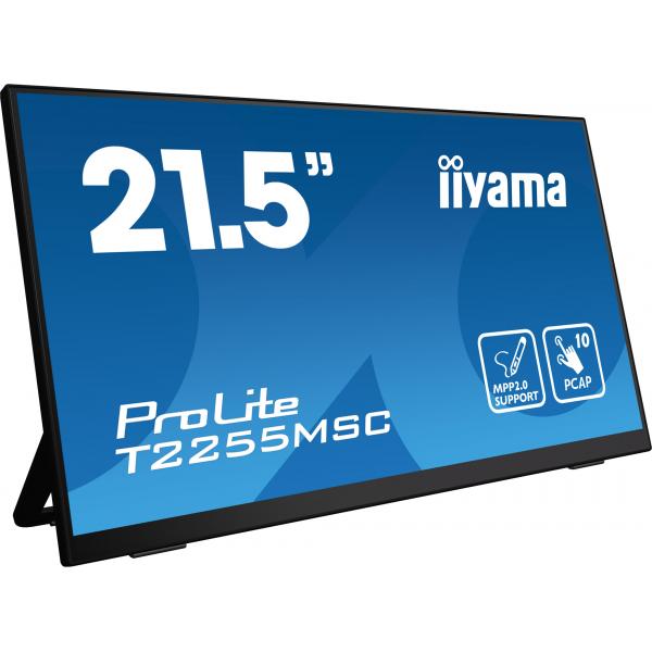 Iiyama ProLite T2255MSC-B1 Monitor PC 54,6 cm [21.5] 1920 x 1080 Pixel Full HD LCD Touch screen Nero (iiyama ProLite T2255MSC-B1 22' PCAP Full HD Touchscreen with Kickstand and MPP2.0 Pen Support)Iiyama4948570121625T2255MSC-B1