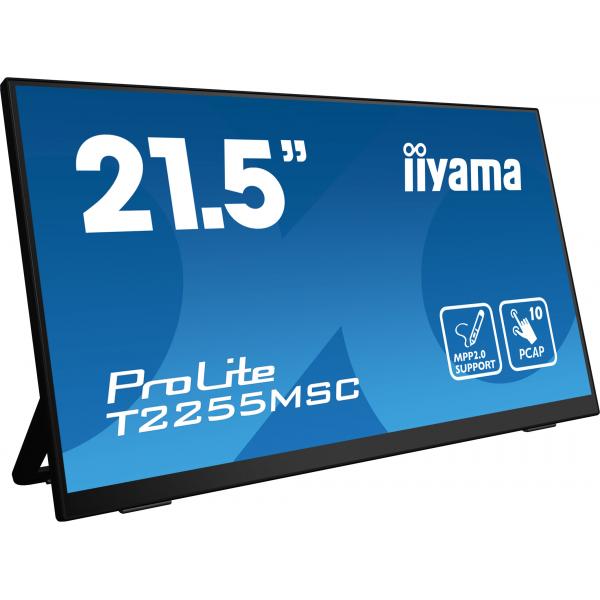 Iiyama ProLite T2255MSC-B1 Monitor PC 54,6 cm [21.5] 1920 x 1080 Pixel Full HD LCD Touch screen Nero (21.5 PROLITE T2255MSC-B1 Multi-Touch Monitor - 21.5 Black LED Touchscreen Monitor Full HD DisplayPort USB and HDMI)Iiyama4948570121625T2255MSC-B1