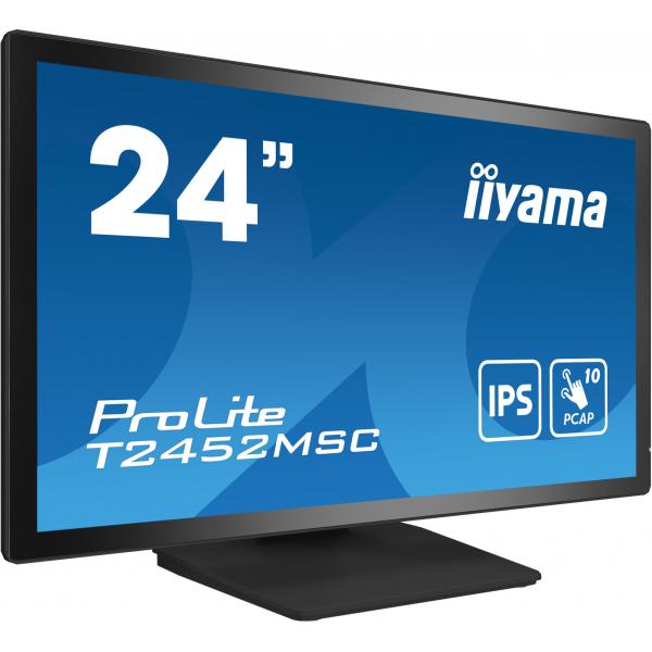 Iiyama ProLite T2452MSC-B1 Monitor PC 60,5 cm [23.8] 1920 x 1080 Pixel Full HD LCD Touch screen Multi utente Nero (iiyama ProLite T2452MSC-B1 - LED monitor - 24 [23.8 viewable] - touchscreen - 1920 x 1080 Full HD [1080p] - IPS - 400 cd/m - 1000:1 - 1...