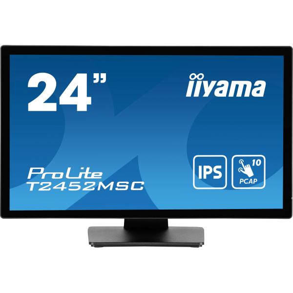 Iiyama ProLite T2452MSC-B1 Monitor PC 60,5 cm [23.8] 1920 x 1080 Pixel Full HD LCD Touch screen Multi utente Nero (iiyama ProLite T2452MSC-B1 - LED monitor - 24 [23.8 viewable] - touchscreen - 1920 x 1080 Full HD [1080p] - IPS - 400 cd/m? - 1000:1 - ...