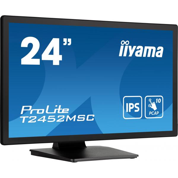 Iiyama ProLite T2452MSC-B1 Monitor PC 60,5 cm [23.8] 1920 x 1080 Pixel Full HD LCD Touch screen Multi utente Nero (iiyama ProLite T2452MSC-B1 - LED monitor - 24 [23.8 viewable] - touchscreen - 1920 x 1080 Full HD [1080p] - IPS - 400 cd/m - 1000:1 - 1...