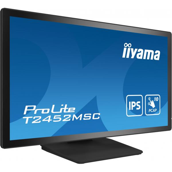 Iiyama ProLite T2452MSC-B1 Monitor PC 60,5 cm [23.8] 1920 x 1080 Pixel Full HD LCD Touch screen Multi utente Nero (iiyama ProLite T2452MSC-B1 - LED monitor - 24 [23.8 viewable] - touchscreen - 1920 x 1080 Full HD [1080p] - IPS - 400 cd/m - 1000:1 - 1...