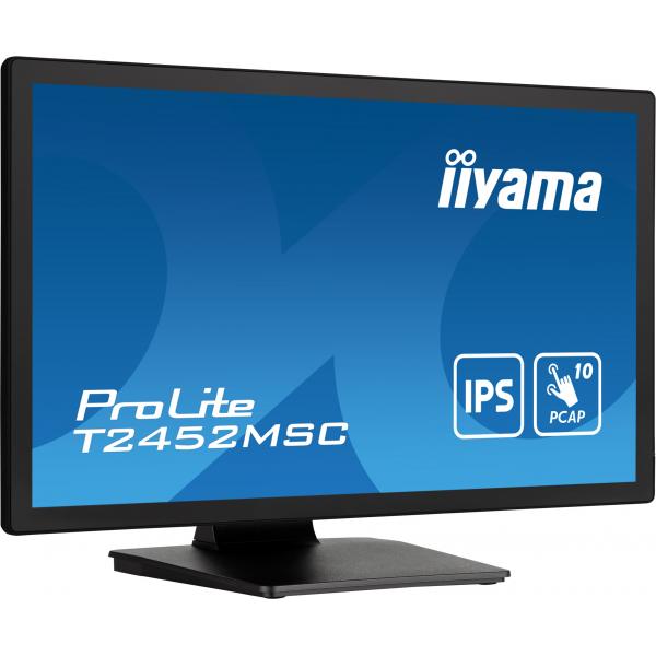 Iiyama ProLite T2452MSC-B1 Monitor PC 60,5 cm [23.8] 1920 x 1080 Pixel Full HD LCD Touch screen Multi utente Nero (iiyama ProLite T2452MSC-B1 - LED monitor - 24 [23.8 viewable] - touchscreen - 1920 x 1080 Full HD [1080p] - IPS - 400 cd/m - 1000:1 - 1...