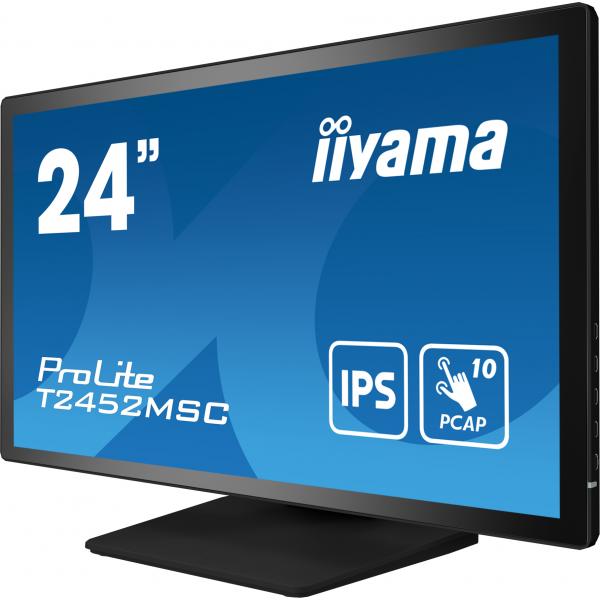 Iiyama ProLite T2452MSC-B1 Monitor PC 60,5 cm [23.8] 1920 x 1080 Pixel Full HD LCD Touch screen Multi utente Nero (iiyama ProLite T2452MSC-B1 - LED monitor - 24 [23.8 viewable] - touchscreen - 1920 x 1080 Full HD [1080p] - IPS - 400 cd/m - 1000:1 - 1...