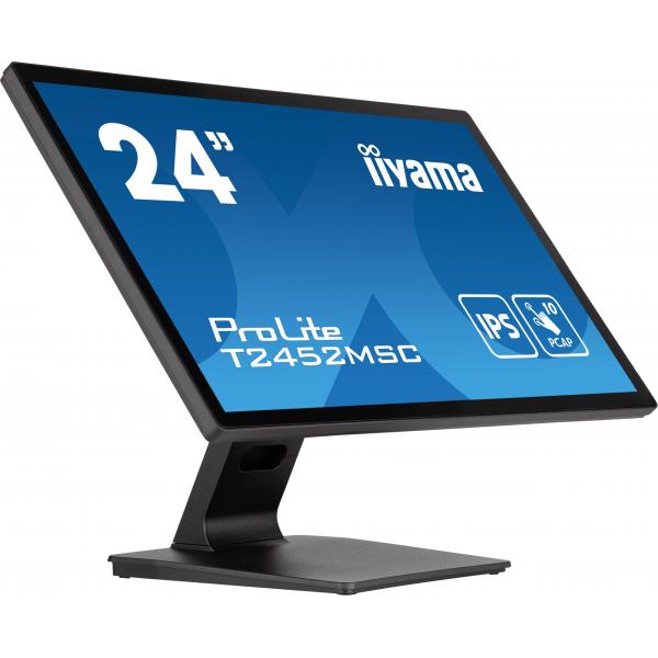 Iiyama ProLite T2452MSC-B1 Monitor PC 60,5 cm [23.8] 1920 x 1080 Pixel Full HD LCD Touch screen Multi utente Nero (iiyama ProLite T2452MSC-B1 - LED monitor - 24 [23.8 viewable] - touchscreen - 1920 x 1080 Full HD [1080p] - IPS - 400 cd/m? - 1000:1 - ...