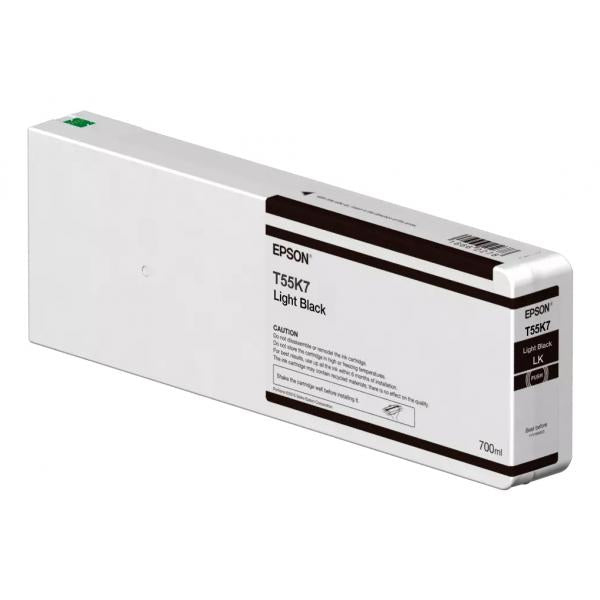 Epson Singlepack Light Black T55K700 UltraChrome HDX/HD 700ml (T55K7 LIGHT BLACK INK CARTR - 700ML)EpsonC13T55K700
