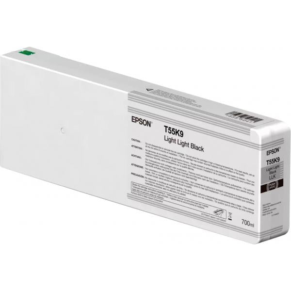 Epson Singlepack Light Light Black T55K900 UltraChrome HDX/HD 700ml (T55K9 LIGHTLIGHT BLACK INKCART-700ML)EpsonC13T55K900