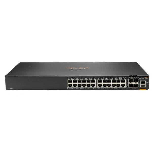 Aruba CX 6200F 24G Class-4 PoE 4SFP+ 370W Gestito L3 Gigabit Ethernet [10/100/1000] Supporto Power over Ethernet [PoE] 1U (HPE Aruba 6200F 24G Class4 PoE 4SFP+ 370W Switch - Switch - Distanza max per realizzazione dello stack 10 km - L3 - gestito - 2...