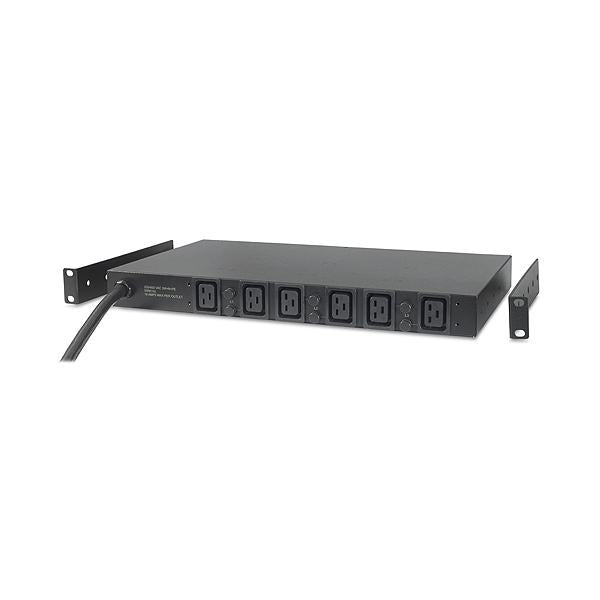 APC Basic Rack 14.4kW unità di distribuzione dell'energia [PDU] Nero (APC Basic Rack PDU - Power distribution strip [rack-mountable] - AC 208 V - 3-phase - input: Hubbell CS8365C - output connectors: 6 [IEC 60320 C19] - 1U - 2.4 m cord - for P/N: SMT...