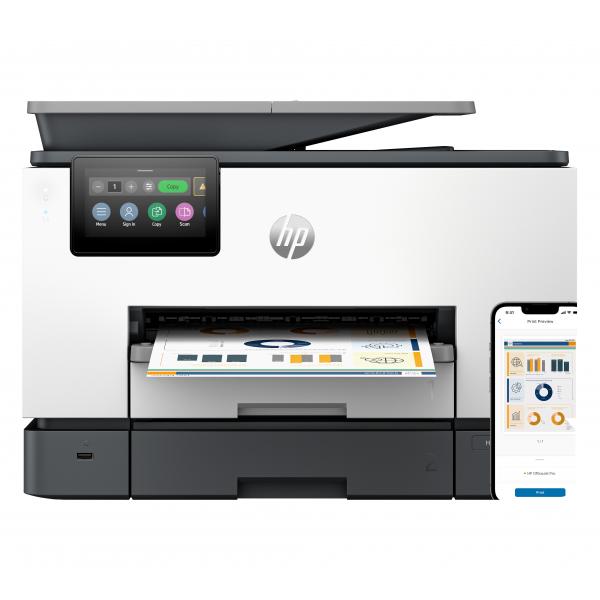 HP OfficeJet Pro 9130b Wireless All-in-One Colore Stampante, Stampa fronte/retro; fotocopiatrice, scanner (Officejet Pro 9130B Wireless - All-In-One Color Printer, - Two-Sided Printing Copier, Scanner - Warranty: 12M)Hp4U561B