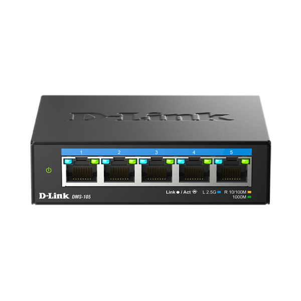 D-Link 5-Port Multi-Gigabit Unmanaged Switch Non gestito 2.5G Ethernet [100/1000/2500] (5-PORT MULTI-GIGABIT UNMANAGED - SWITCH)D-link0790069469299DMS-105/B