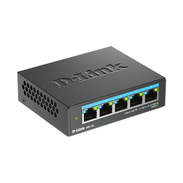 D-Link 5-Port Multi-Gigabit Unmanaged Switch Non gestito 2.5G Ethernet [100/1000/2500] (5-PORT MULTI-GIGABIT UNMANAGED - SWITCH)D-link0790069469299DMS-105/B