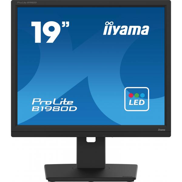 Iiyama ProLite B1980D-B5 Monitor PC 48,3 cm [19] 1280 x 1024 Pixel SXGA LCD Nero (iiyama ProLite B1980D-B5 19' Monitor designed for business, is an impressive LED-backlit monitor with height adjustable stand.)Iiyama4948570121366B1980D-B5