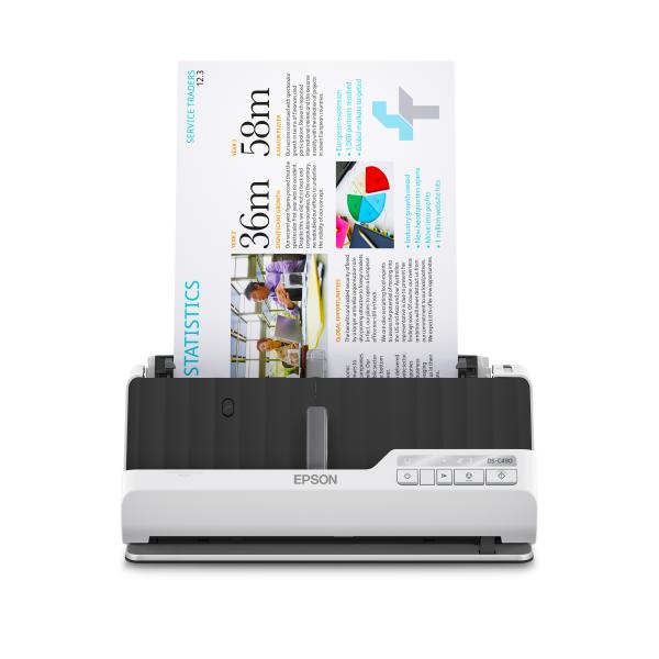 Epson DS-C490 Scanner con ADF + alimentatore di fogli 600 x 600 DPI A4 Nero, Bianco (Epson DS-C490 - Scanner con alimentatore di fogli - Duplex - A4/Legal - 600 dpi x 600 dpi - ADF [Alimentatore automatico documenti] [20 pagine] - USB 2.0)Epson871594...