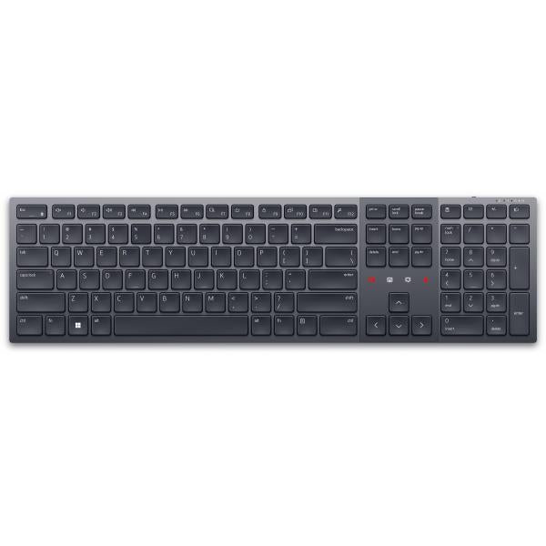 DELL Tastiera per la collaborazione Pro Premium - KB900 - Inglese [Regno Unito] [QWERTY] (Dell Pro Premium Collaboration KB900 - Keyboard - collaboration - backlit - wireless - 2.4 GHz, Bluetooth 5.1 - QWERTY - UK - graphite - with 3 years NBD Advanc...