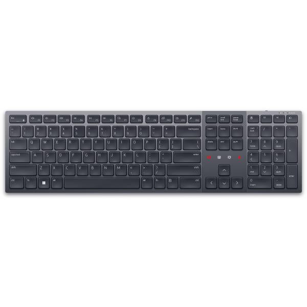 DELL Tastiera per la collaborazione Pro Premium - KB900 - Inglese [Regno Unito] [QWERTY] (Dell Pro Premium Collaboration KB900 - Keyboard - collaboration - backlit - wireless - 2.4 GHz, Bluetooth 5.1 - QWERTY - UK - graphite - with 3 years NBD Advanc...
