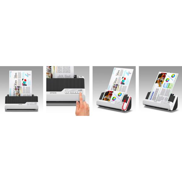 Epson DS-C490 Scanner a foglio 600 x 600 DPI A4 Nero, Grigio (Epson DS-C490 - Sheetfed scanner - Duplex - A4/Legal - 600 dpi x 600 dpi - ADF [20 sheets] - up to 3500 scans per day - USB 2.0)Epson8715946720487B11B271401BY